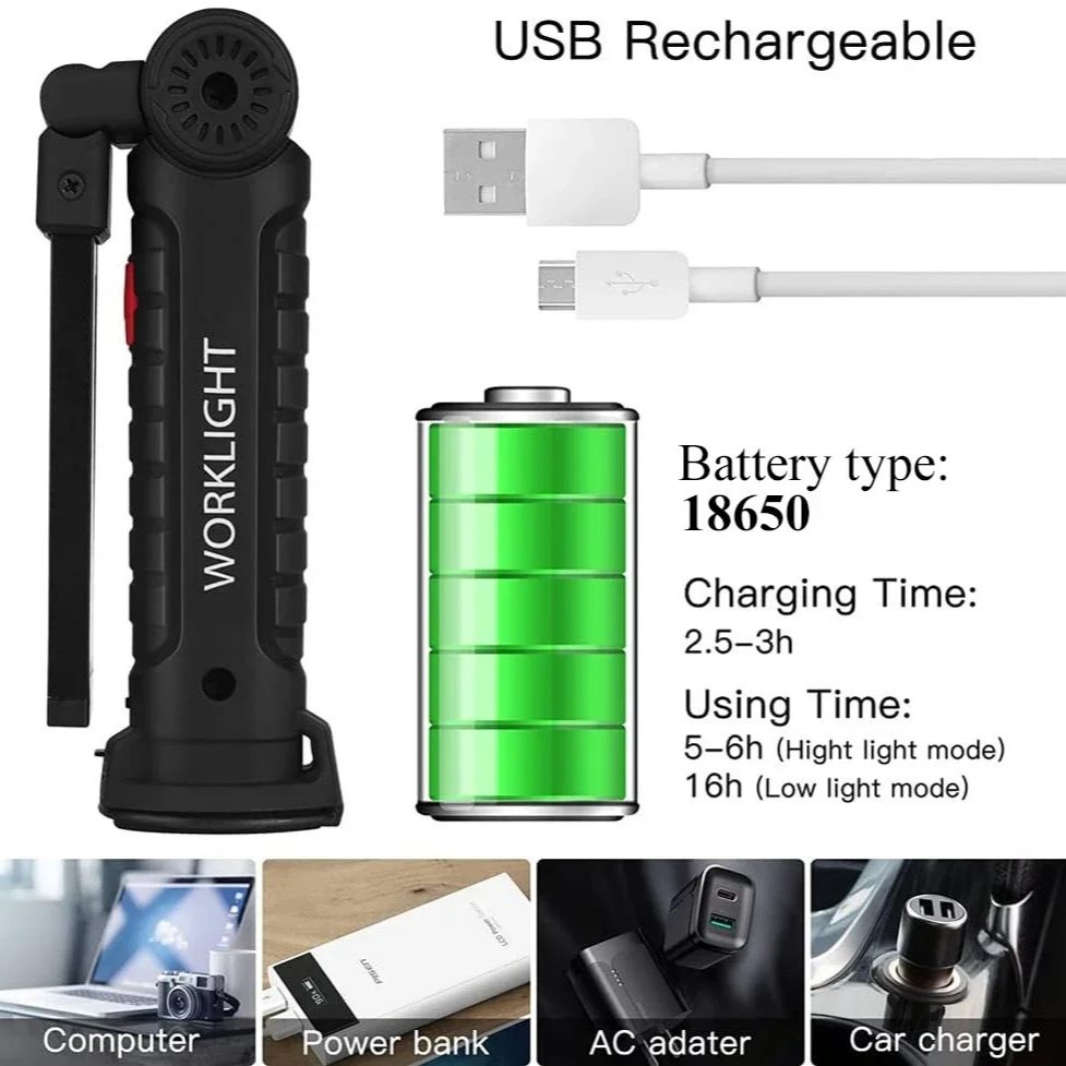 Portable COB LED Flashlight US - Power Bank 评论和价格