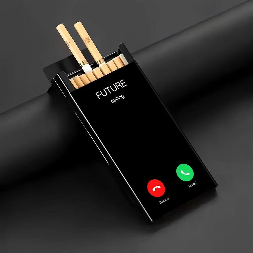Slim Metal Cigarette Case with - Phone Holder 评论和价格