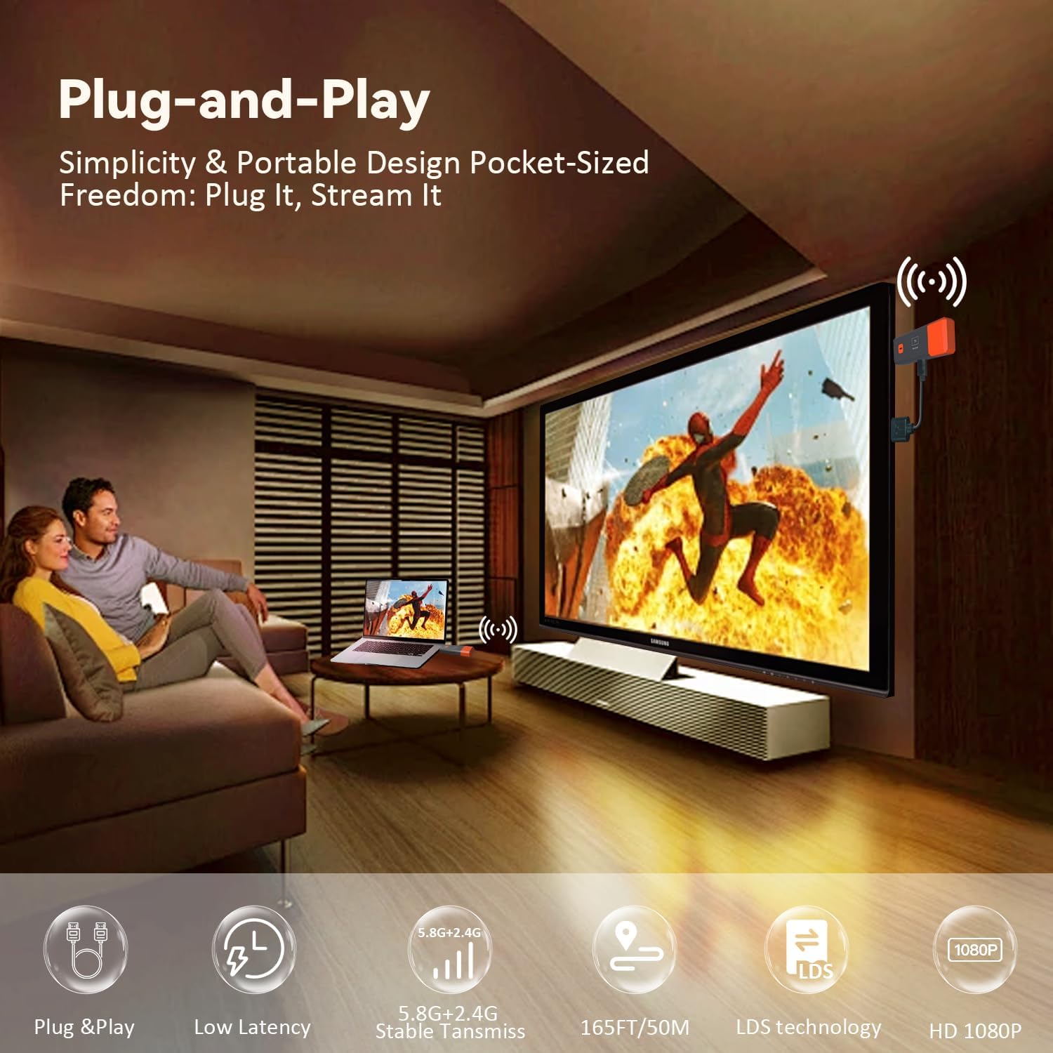 50M Wireless Transmission Vide - Hdmi Adapter 评论和价格