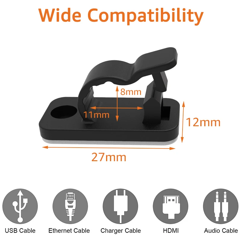 10/50PCS Cable Organizer Clips - Usb Charger 评论和价格