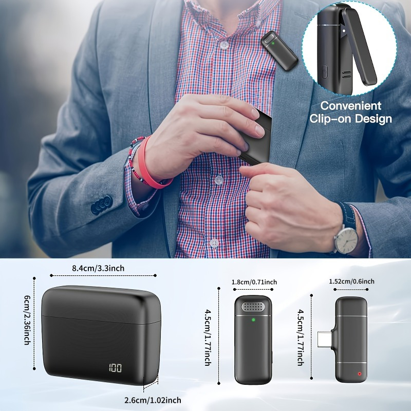 Wireless Lavalier Microphone w - Wireless Charger 评论和价格
