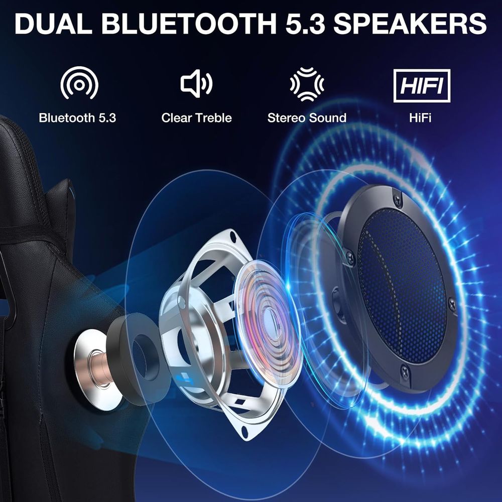 RGB Gaming Chair with Bluetoot - Bluetooth Speaker 评论和价格