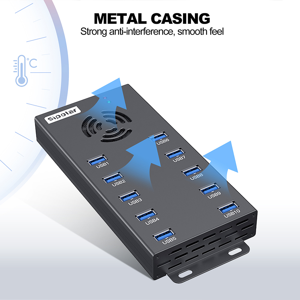 Sipolar A-423 10 Port USB 3.0  - Usb Hub 评论和价格