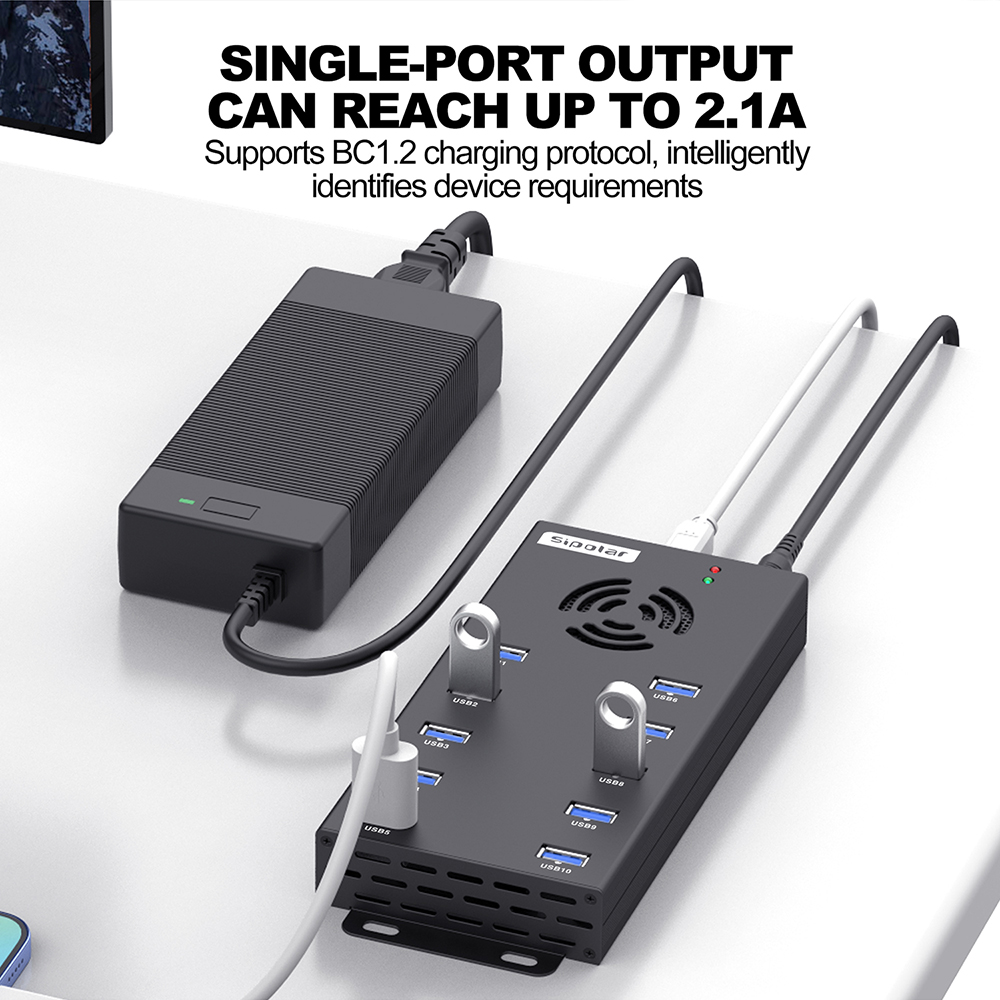 Sipolar A-423 10 Port USB 3.0  - Usb Hub 评论和价格