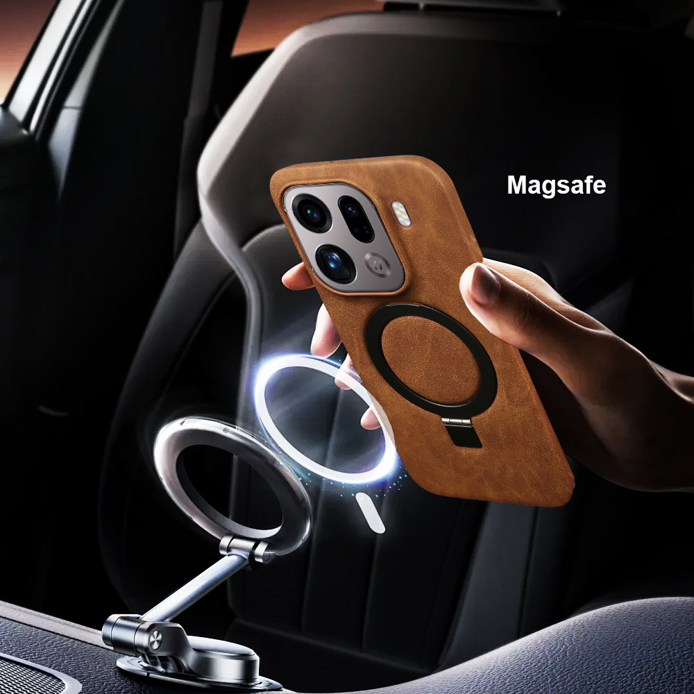 Magnetic Bracket Ring Leather  - Oppo Find X8 评论和价格