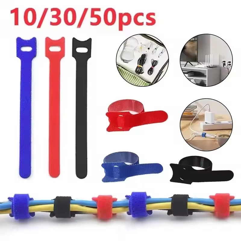 10/30/50Pcs Reusable Hook And  - Cable Organizer 评论和价格