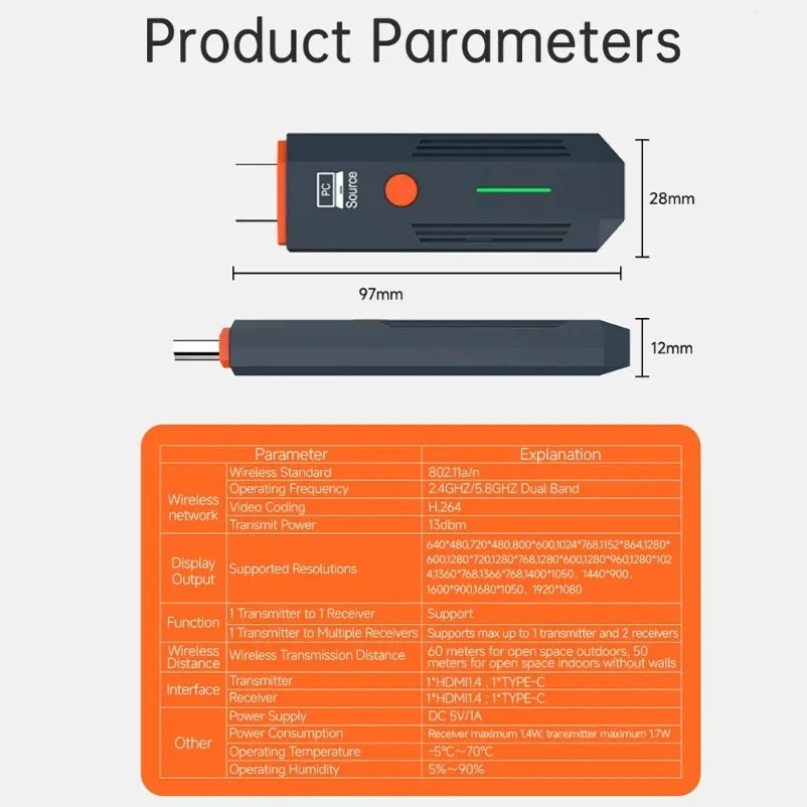 50M Wireless Transmission Vide - Hdmi Adapter 评论和价格
