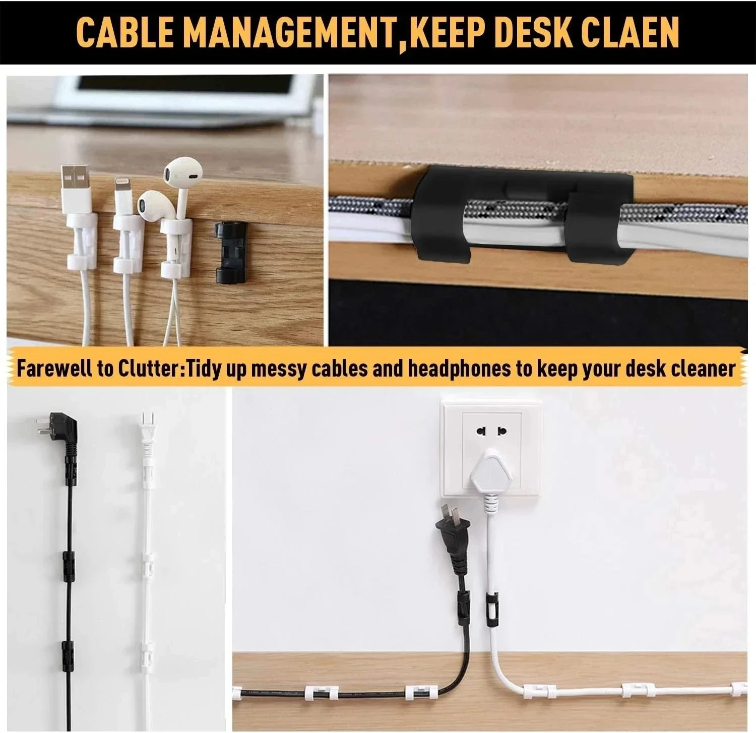Cable Clips Organizer Drop Wir - Cable Organizer 评论和价格